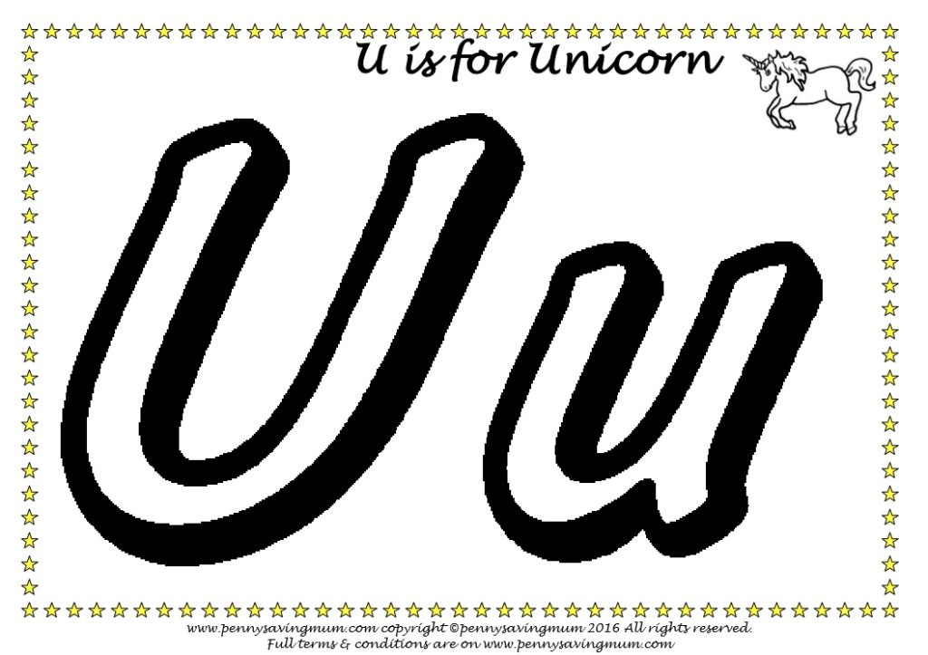 Letter U Colouring-In Sheet